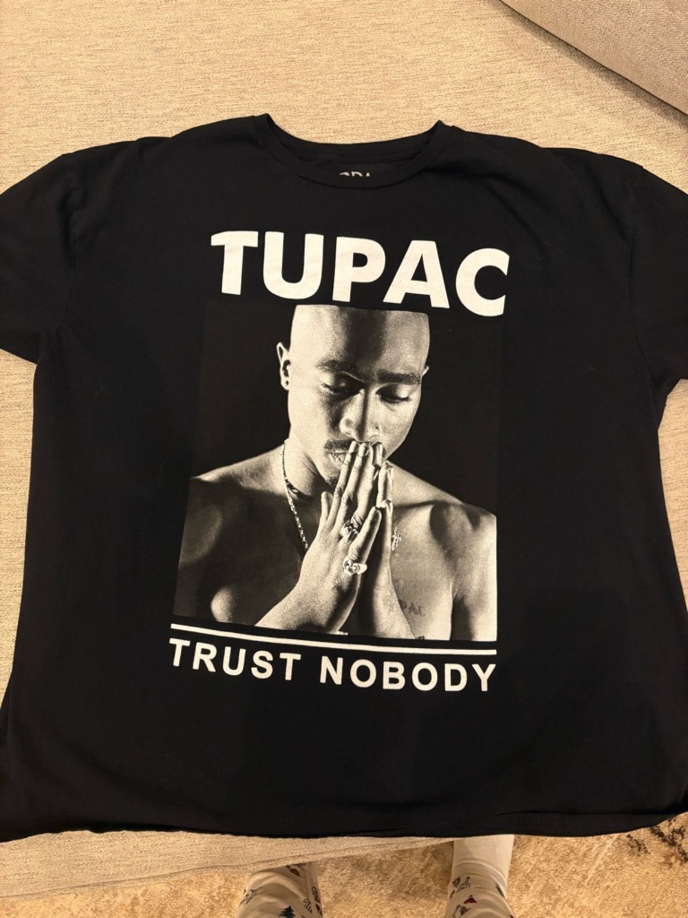 Tupac "Trust Nobody" Black Graphic Tee